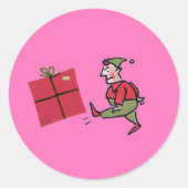 怒小妖精や小人 ラウンドシール (正面)