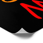 怒引用文付き野球ボールおもしろい ポスター (角)