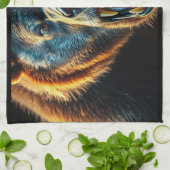 怒熊 キッチンタオル (折り畳み)