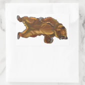 怒熊 長方形シール (バッグ)