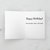 怒猫が誕生日を嫌うおもしろい- Cat Card カード (内部)