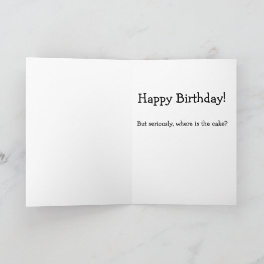 怒猫が誕生日を嫌うおもしろい- Cat Card カード (内部)