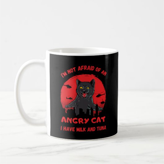 怒猫猫いけな。キャッおもしろいト コーヒーマグカップ (左)