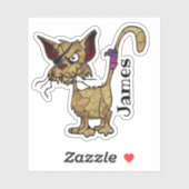 怒猫顔皮肉 シール (シート)