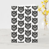 怒猫 カード (黄色い花)