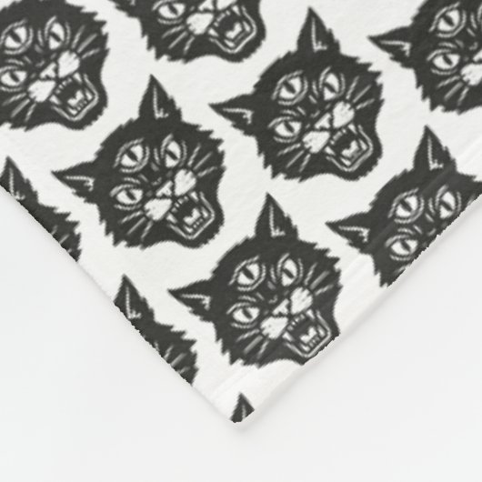 怒猫 フリースブランケット (角)