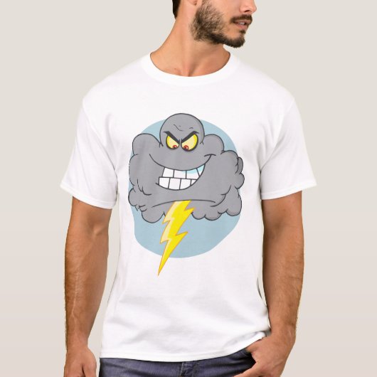怒稲妻黒雲 Tシャツ (正面)