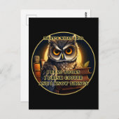怒読Owl Iの本は、私が知っているコーヒーを飲む ポストカード (正面/裏面)