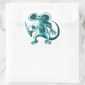 怒貝のマウおもしろいス スクエアシール (バッグ)