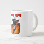 怒走Good Morning Football Specialty Mug ジャンボコーヒーマグカップ (正面右)