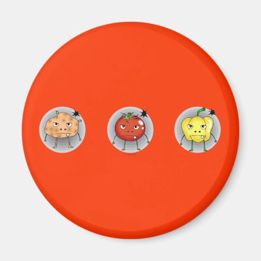 怒野菜 マグネット (正面)