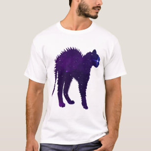 怒銀河系猫グラフィックデザイン装飾用クッション Tシャツ