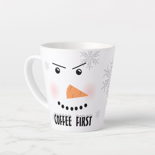 怒雪だるま「コーヒーファースト」 カフェラテマグ (左アングル)