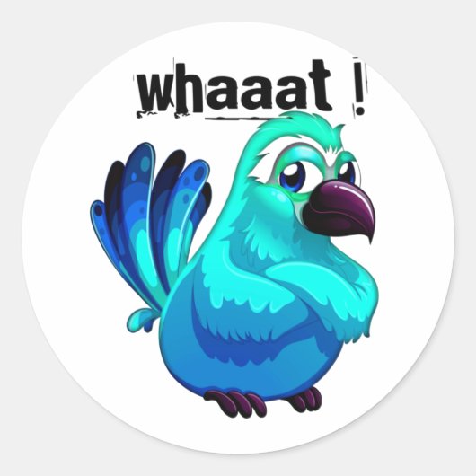 怒青い鳥 ラウンドシール (正面)