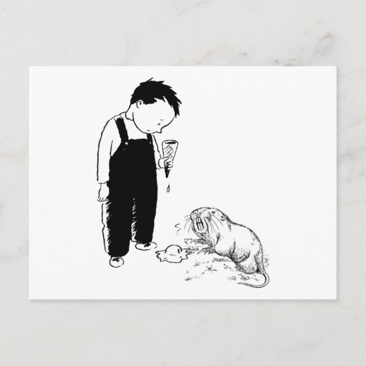 怒食べアイスクリーム ポストカード (正面)