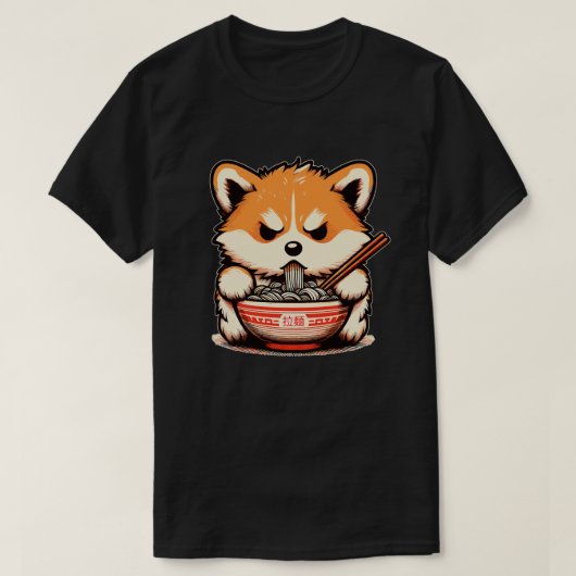 怒食べ麺 Tシャツ (デザイン正面)