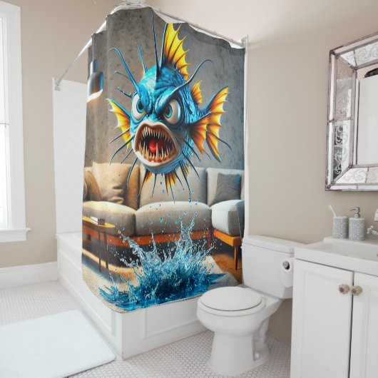 怒魚 シャワーカーテン (インサイチュ)