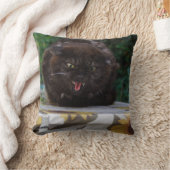 怒黒猫 クッション (ブランケット)
