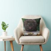 怒黒猫 クッション (椅子)