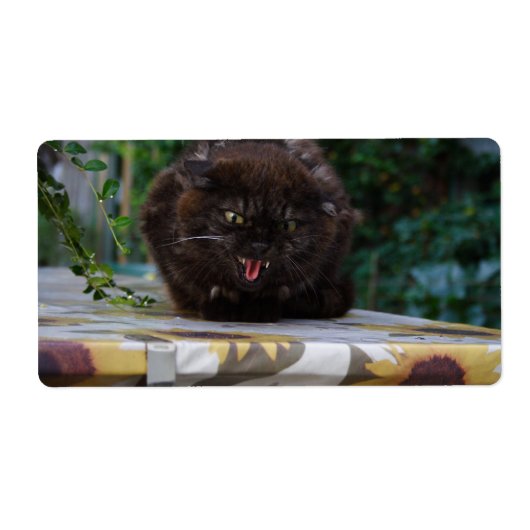 怒黒猫 ラベル (正面)