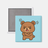 怒Bear - Harvital Animal Magnet マグネット (正面/裏面)