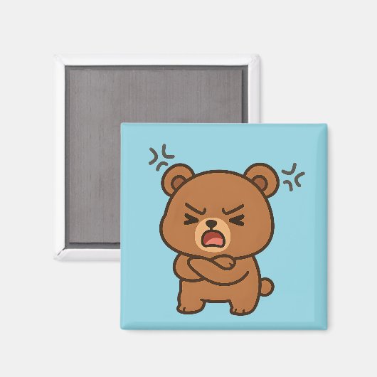 怒Bear - Harvital Animal Magnet マグネット (正面/裏面)