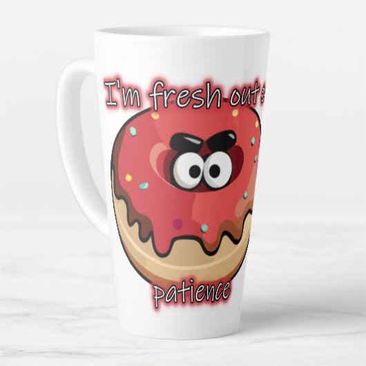 怒Donut：忍耐の新しい カフェラテマグ (左アングル)