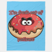 怒Donut：忍耐の新しい フリースブランケット (正面)