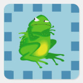 怒Frog Stickers スクエアシール (正面)
