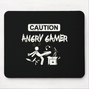 怒Gamer Computer おもしろい Video Game Gift マウスパッド