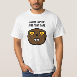 怒Gopherは動物嫌い気に漫画おもしろい Tシャツ