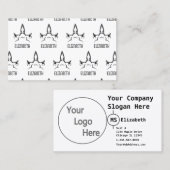 怒Hammerhead Shark Line Art 名刺 (正面/裏面)