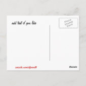 怒Looking Bird with your phrase ポストカード (裏面)