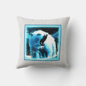 "怒Polar Bear"キュイ絵画ー。買今 クッション (裏面)
