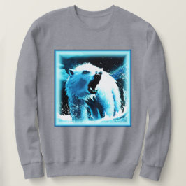 "怒Polar Bear"キュイ絵画ー。買今 スウェットシャツ