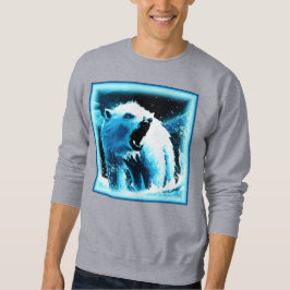 "怒Polar Bear"キュイ絵画ー。買今 スウェットシャツ