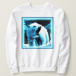"怒Polar Bear"キュイ絵画ー。買今 スウェットシャツ