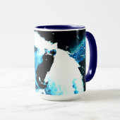 "怒Polar Bear"キュイ絵画ー。買今 マグカップ (正面右)