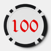 怒Santa Black 100ストライプのトランプのポーカー ポーカーチップ (裏面)