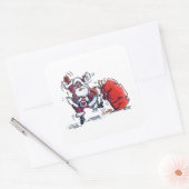 怒SantaLarge Squareステッカー スクエアシール (封筒)