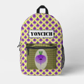 怒Turnip by Kenneth Yoncich プリントバックパック (正面)