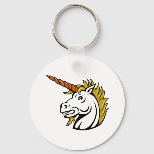 怒Unicorn Keychain キーホルダー (裏面)