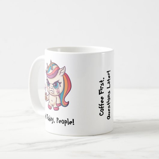 怒Unicorn Mug コーヒーマグカップ (正面左)