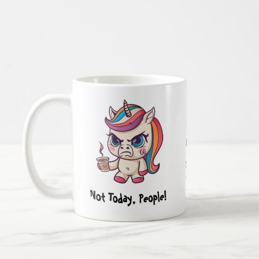 怒Unicorn Mug コーヒーマグカップ (左)