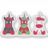 怒Unicorns シール (正面)