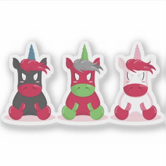 怒Unicorns シール (正面)