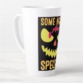 怖いおもしろいで埋め尽くしたハロウィーン カフェラテマグ (左アングル)