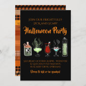 怖いおもしろいのカスタマイズ可能なハローウィンパーティ招待状 招待状 (正面/裏面)