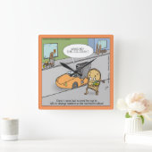 怖いおもしろいトースターの壁時計 スクエア壁時計 (ホーム)