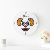 怖いおもしろいピエロサンダー_コーブ ラージ壁時計 (ホーム)